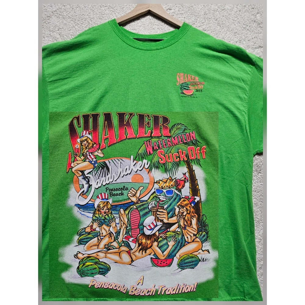 Sandshaker Shaker Watermelon Suck Off 2015 Pensacola Beach Graphic T‎ Shirt 3XL - Picture 9 of 9